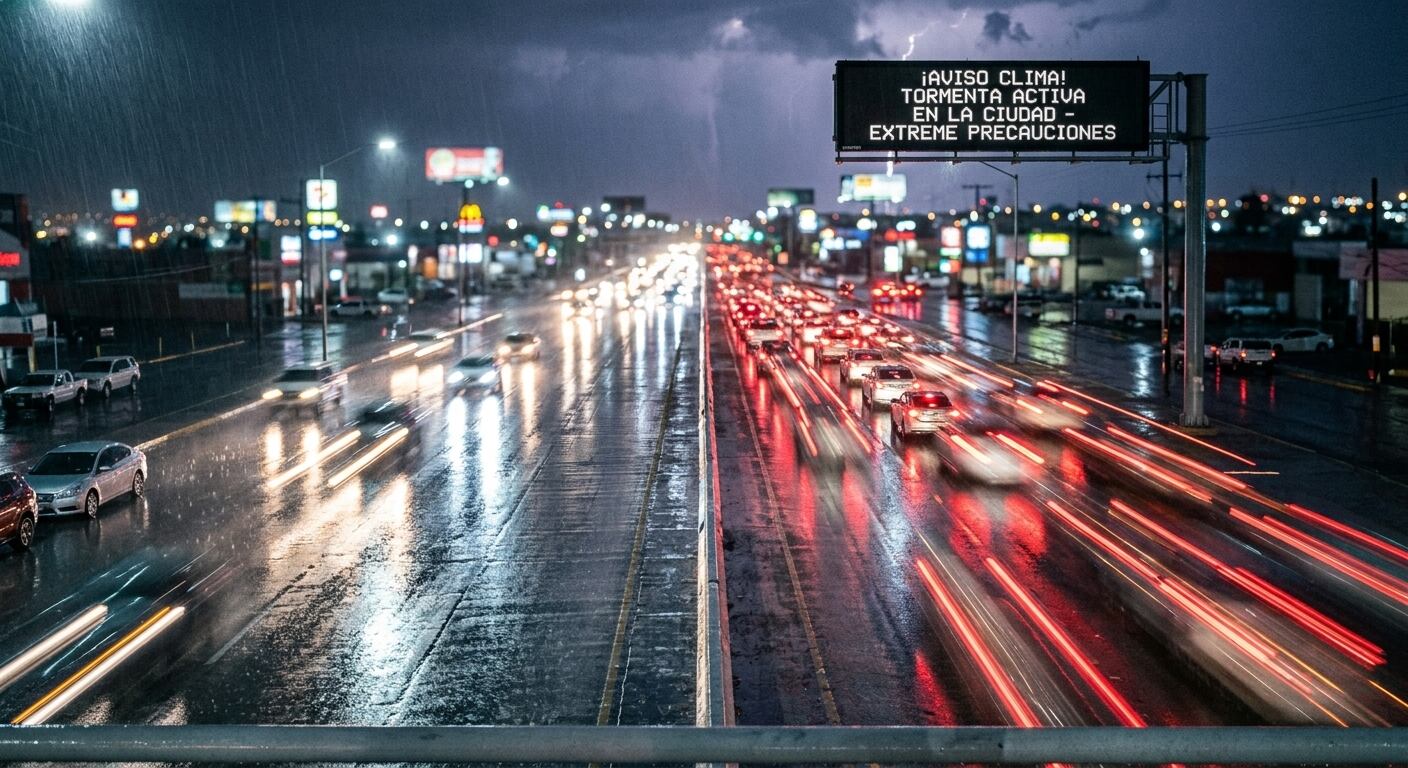 ¡NO PARA LA LLUVIA EN JUÁREZ! Tormenta azota gran parte de la ciudad y anticipan más agua