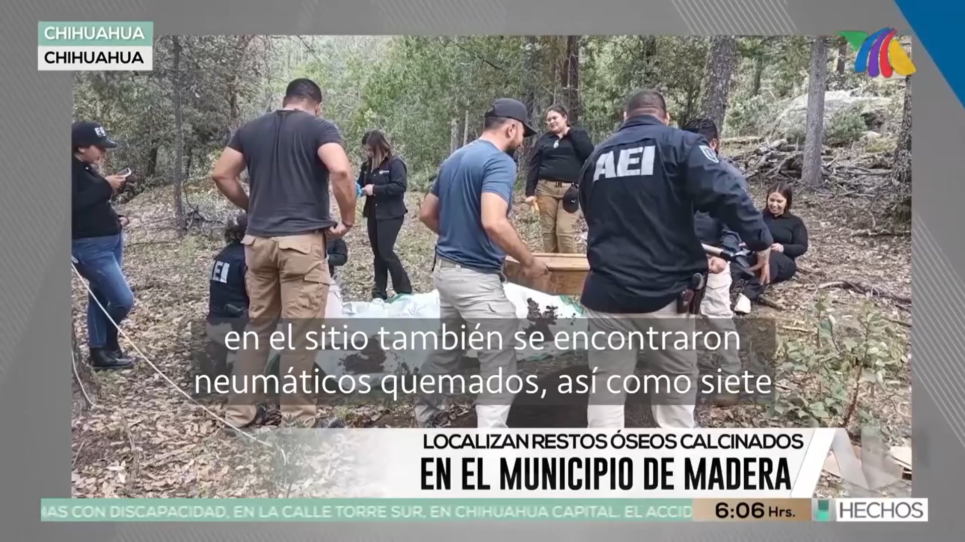 Localizan restos óseos y casquillos en una brecha de madera