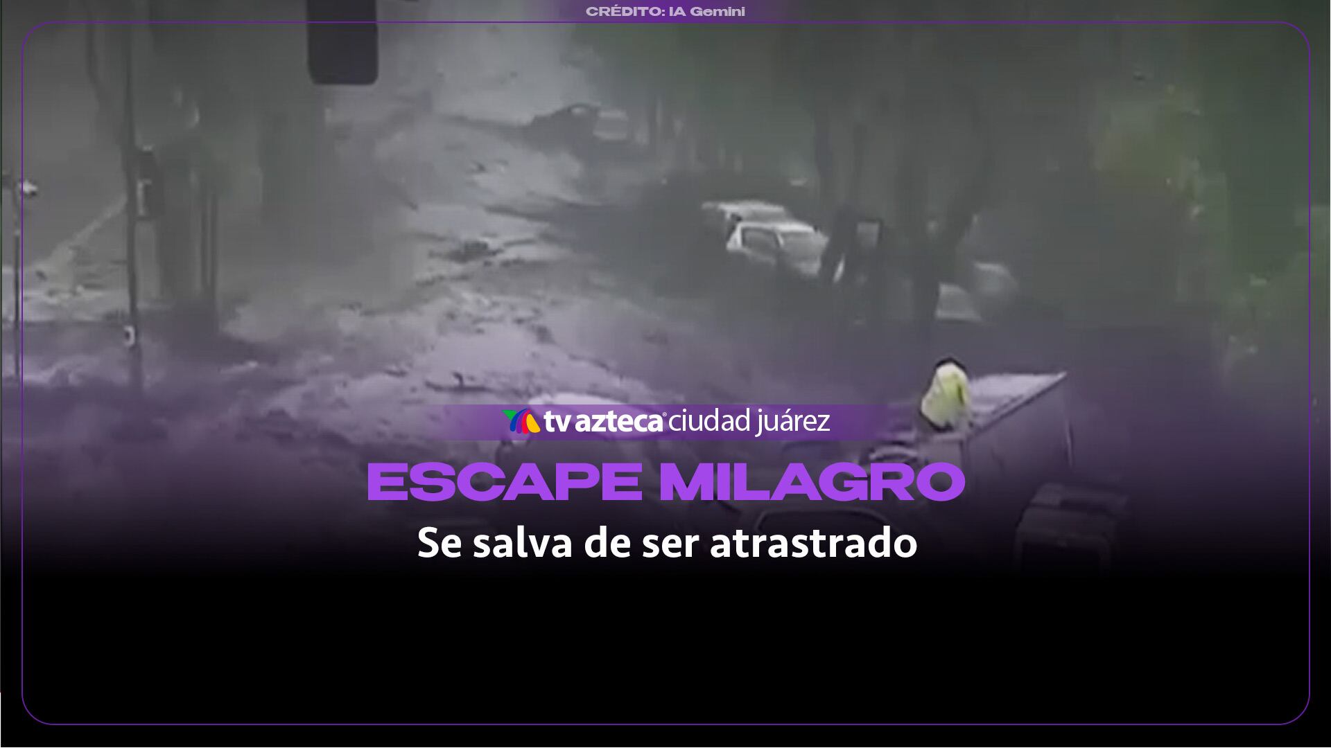 ¡Se subió a un árbol para no morir! Brutal corriente de lodo arrastra camión en Chile