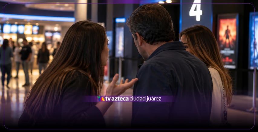 VIDEO: Joven descubre a su papá con otra mujer en el cine y lo confronta frente a todos